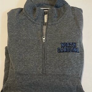 Gray North Carolina Quarter-Zip Pullover